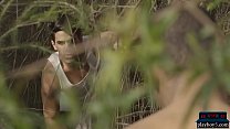 Black hotel guest with two girlfs fucks them outdoor